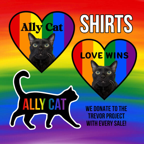 Ally Cat & Love Wins shirts