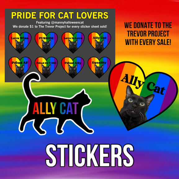 Ally Cat & Pride stickers